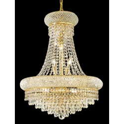 14 Light Crystal chandelier in gold finish