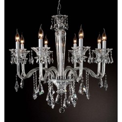 polished chrome 8 Lights Bohemian Crystal chandelier 