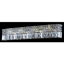 6-light crystal wall sconce in chrome finish 