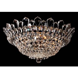 9 lights crystal chandelier in polished chrome finish