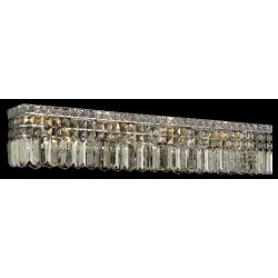 6-light crystal wall sconce in chrome finish 