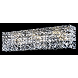 4-light crystal wall sconce in chrome finish 