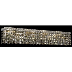 6-light crystal wall sconce in chrome finish 