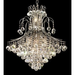 15 Light chrome crystal chandelier in chrome finish
