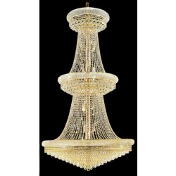 38 Light crystal chandelier gold plated