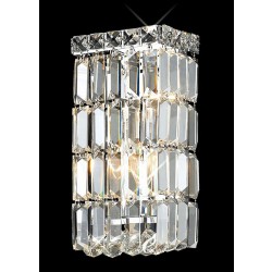 Contemporary Crystal Wall Sconce dressed with Cut crystal