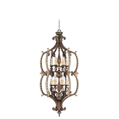 Seville Palacial Bronze Twelve-Light Lantern Pendant