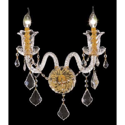 2 Lights crystal wall sconce