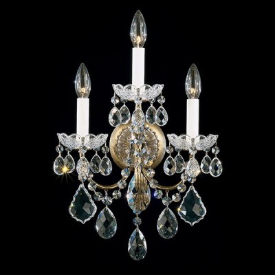 3 Light Orleans traditional crystal Wall Sconce