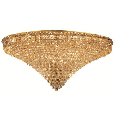 Tranquil Gold 33-Light 48-Inch Flush Mount with Swarovski Spectra Crystal