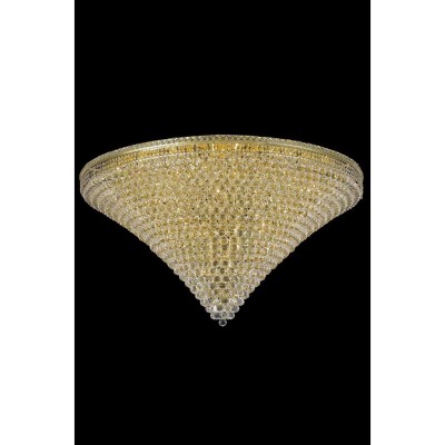 Tranquil Gold 48-Light 60-Inch Flush Mount with Royal Cut Crystal