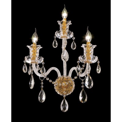 3 Lights crystal wall sconce