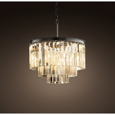 Modern style 9 lights round crystal chandelier