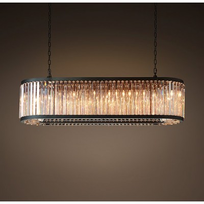 Modern style 12 lights oval crystal chandelier