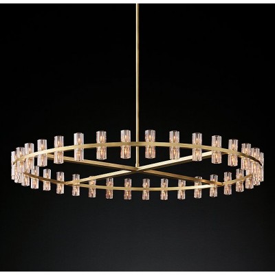 Modern simple style 36 lights round crystal chandelier