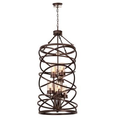 Eternity Etruscan Bronze Eight-Light Foyer Pendant