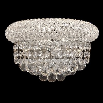 2 Light Crystal Wall Sconce in polished chrome finish