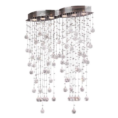 Polished Chrome Six-Light Flush Mount