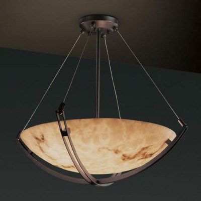 Design Group LumenAria 36-Inch Bowl 6000 Lumen LED Pendant with Crossbar