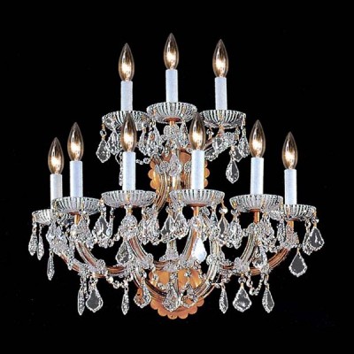 2-tiers gld plated Maria Theresa Wall Sconce
