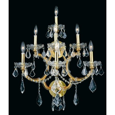 7 Light crystal wallsconce