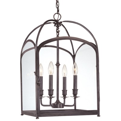 Oxford Old Bronze 22-Inch Four-Light Pendant