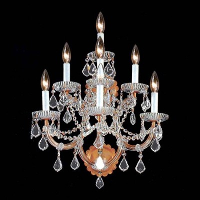 2-tiers gld plated Maria Theresa Wall Sconce