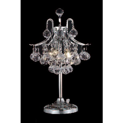 3-light table lamp in chrome finish 