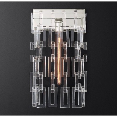 Postmodern design style chrome Arcachon Marignan wall sconce