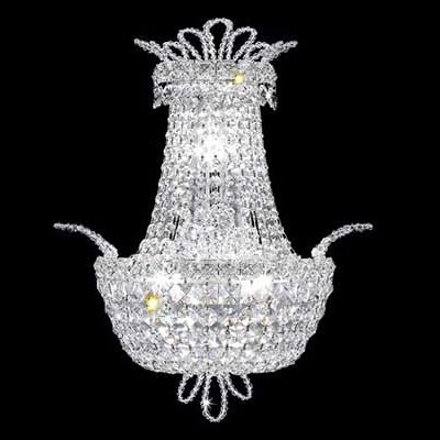 3 Light Crystal Wall Sconce with polished chrome base