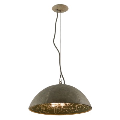 Salvage Zinc Four-Light Large Pendant with Chalkboard Interior