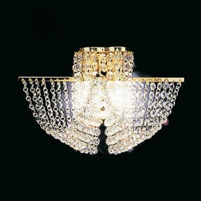 2 Lights Crystal Wall Sconce with gold plated finish