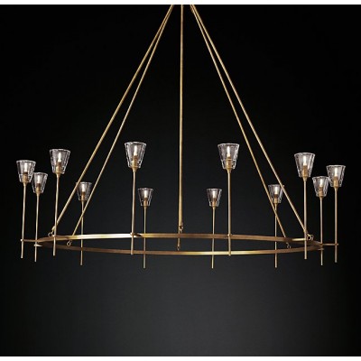 Simple style 12 lights  round crystal cup chandelier