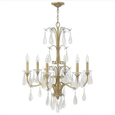 Gold Six-Light Chandelier