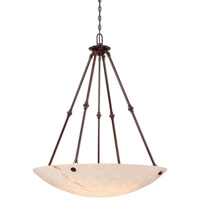 Virtuoso II Bronze Patina Six-Light Bowl Pendant