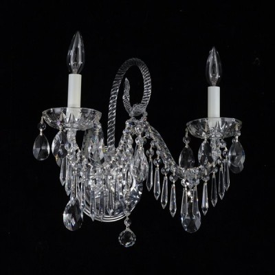 2-tiers polished chrome Maria Theresa Wall Sconce