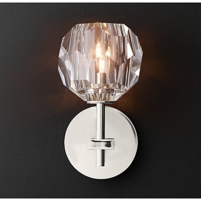 Postmodern design style chrome Boule DE crystal single sconce