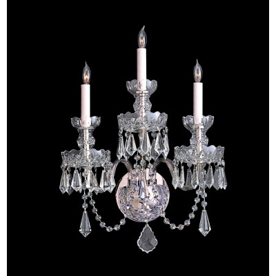 3 Light Wall Sconce chinese number one crystal Crystal Wall Sconce with Polished chrome finish