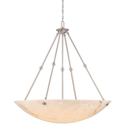 Virtuoso II Pewter Plated Eight-Light Bowl Pendant