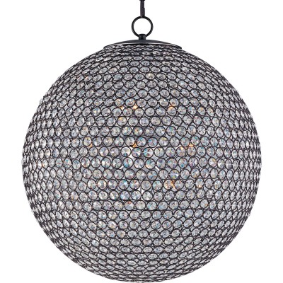 International Glimmer Bronze Twelve-Light Chandelier