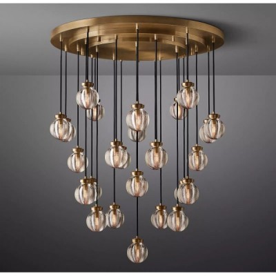 Postmodern design style chandeliers  Brass