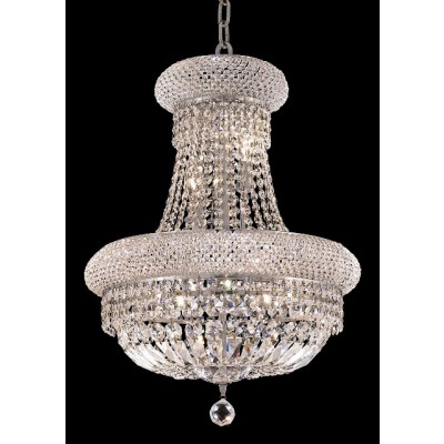 14 Light crystal chandelier chrome plated