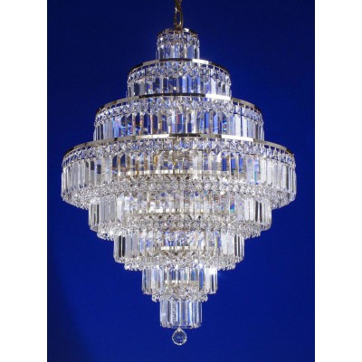 18 lights crystal chandelier in polished chrome finish