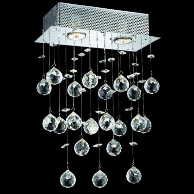 2 Light Galaxy Crystal Wall Sconce dressed with crystal balls