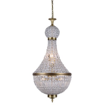 French Gold 20-Inch Eight-Light Chandelier