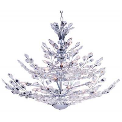 23 lights polished chrome Contemporary Crystal Chandelier 