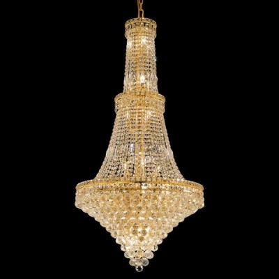 Gold plated 34 Light traditional crystal Chandelier