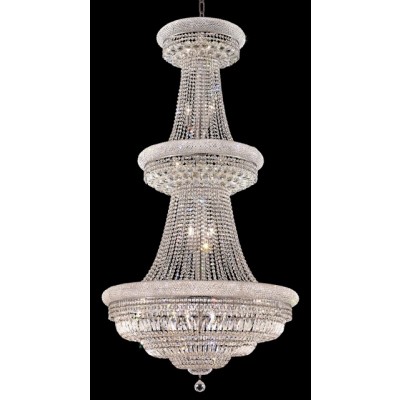 32 Light crystal chandelier chrome plated