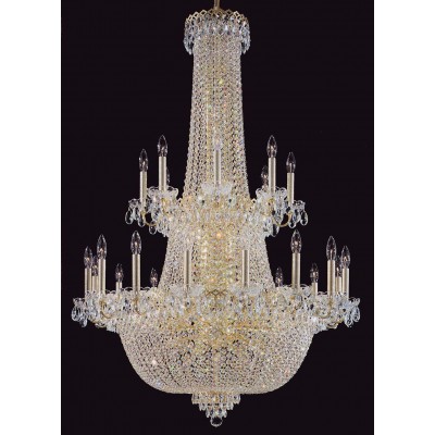 Entryway chandelier / foyer chandelier in gold plated finish