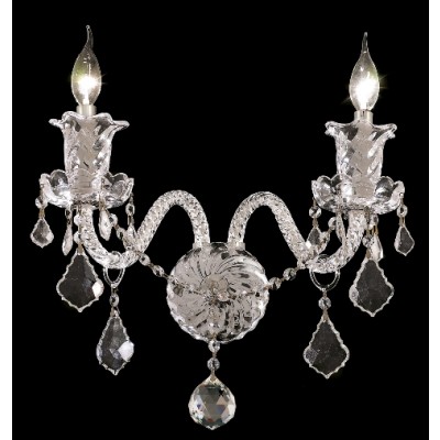 2 Lights crystal wall sconce